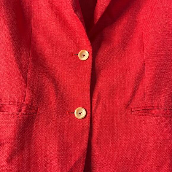 Brooks Brothers Stellita Fit Loro Piana Summertime Blazer in Ruby Pink Sz 4 - Picture 3 of 12